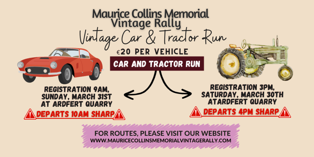car and tractor run banner